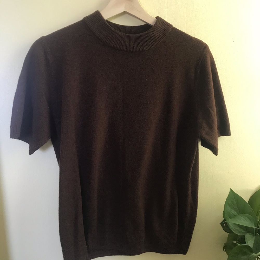 SOLD Vintage Brown Mock Neck Shirt